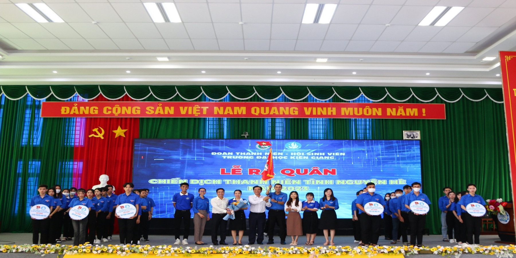 Đoàn thanh niên - Hội sinh viên Trường Đại học Kiên Giang ra quân Chiến dịch Thanh niên tình nguyện hè 2023